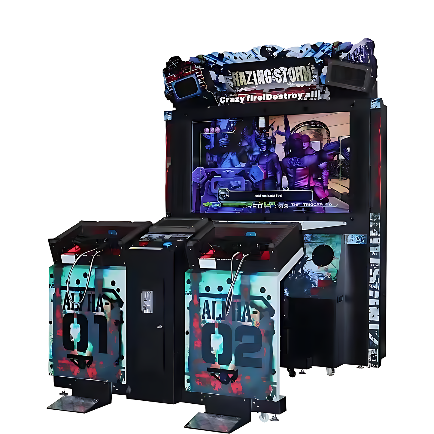 Razing Storm: Complete Destruction Arcade Machine – 55" LCD with Original Japanese PS3 Console | 2P Co-Op/VS Mode | Intense Shooting Game for Arcades & Entertainment Centers