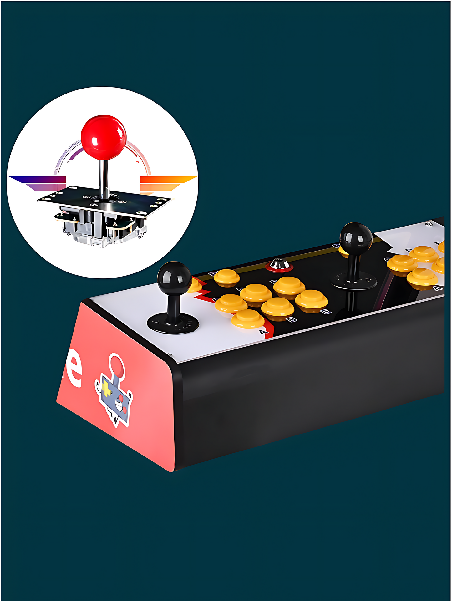 Retro Wooden Bartop Arcade Fighting Machine - 22" HD, 20,000+ Games, 2-Player Battle | Vintage Style | Multi-Language