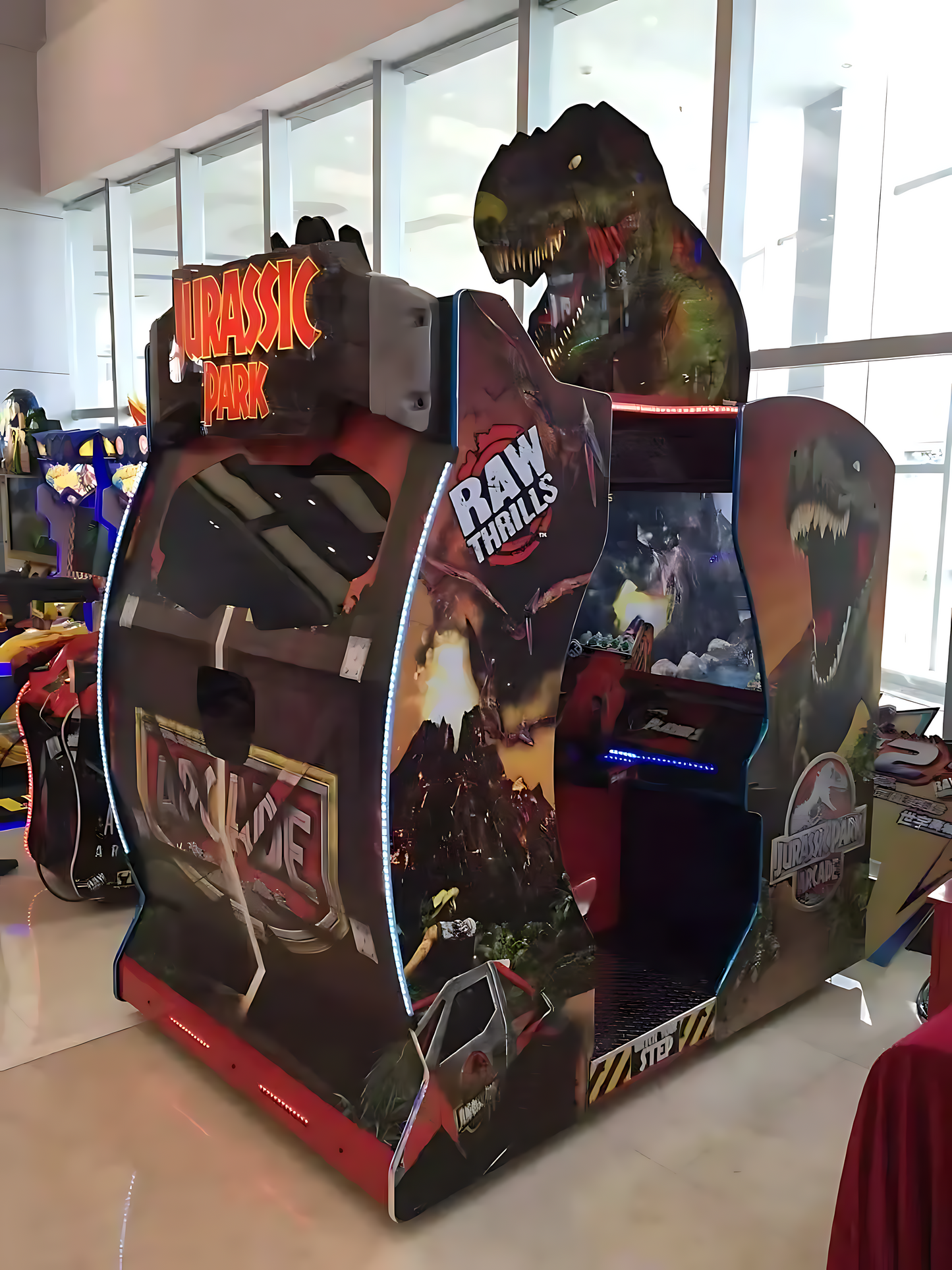 Jurassic Park Arcade: Dino Crisis Shooter - 55" HD Dual Guns | Dynamic Force Feedback | Surge-Protected Cabinet