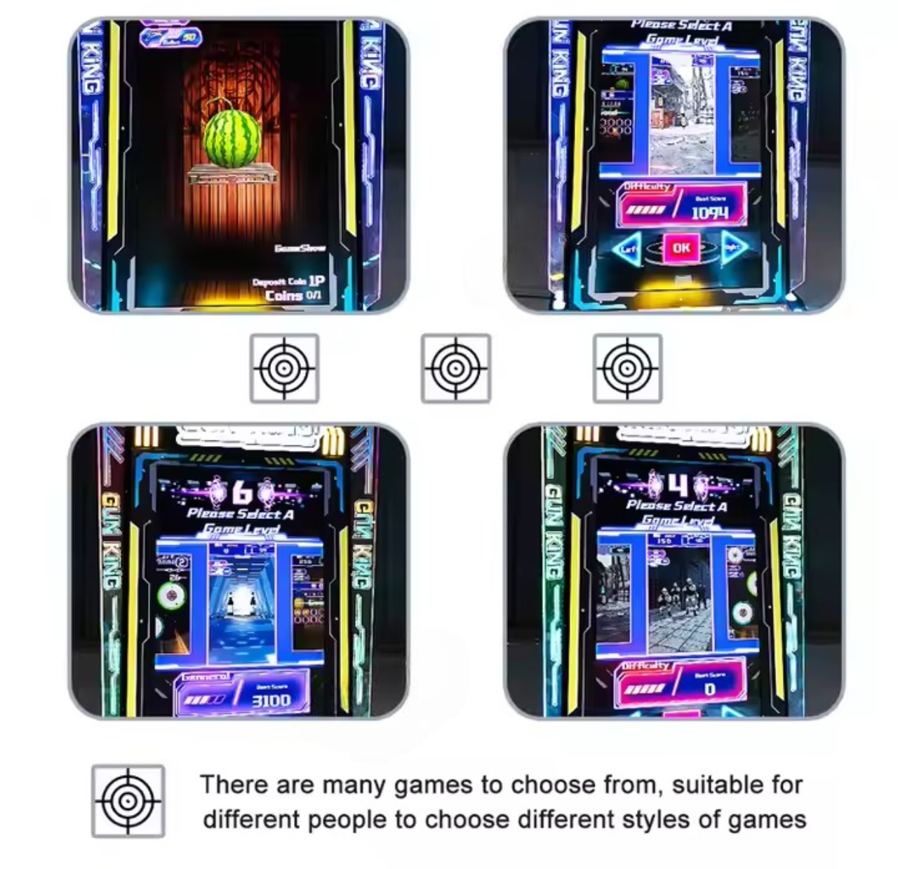 "Gun King Evolution Pro - 50" LCD Coin-Operated Arcade Shooting Machine | Multi-Game Simulator for Amusement Centers, Arcades & Family Entertainment | Wholesale Commercial Shooter Game