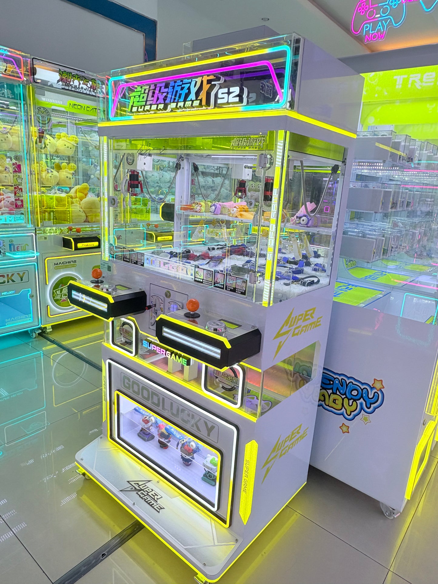 Premium 2-Player Claw Machine – Super Game S2 | Dual-Board Stability, Self-Healing Tech & Crystal-Clear Display