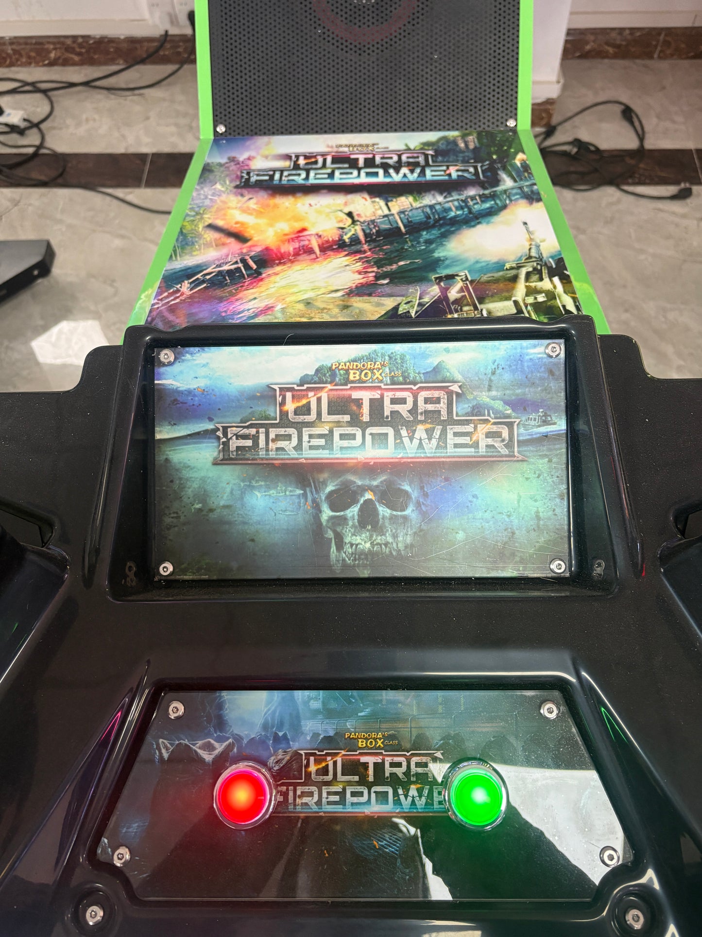 42" Triple Threat Arcade Shooter - 3-in-1 Gun Games (House of the Dead, Warzone, Aliens) | Dual-Blaster Co-op | Heavy-Duty Cabinet