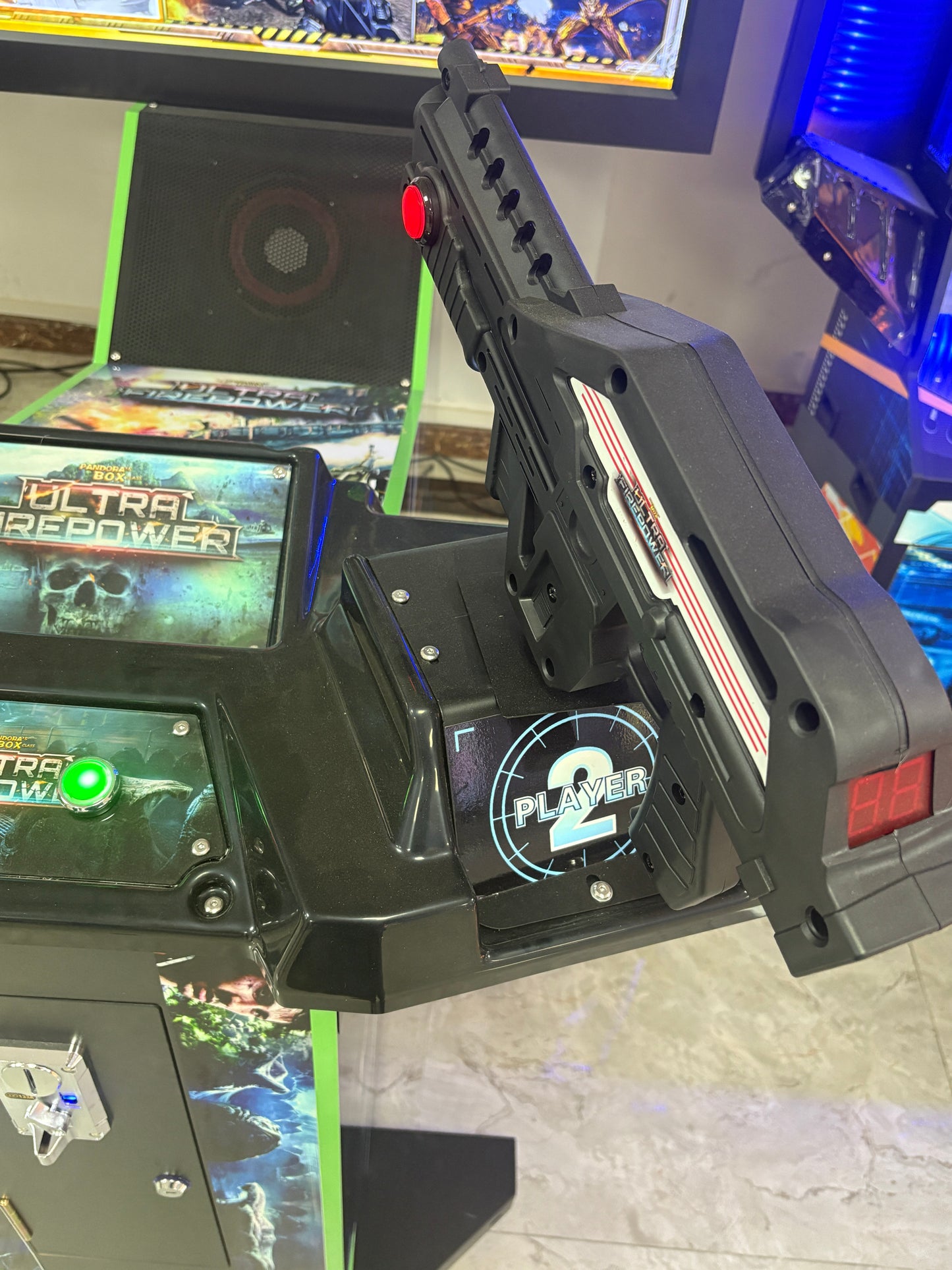 42" Triple Threat Arcade Shooter - 3-in-1 Gun Games (House of the Dead, Warzone, Aliens) | Dual-Blaster Co-op | Heavy-Duty Cabinet