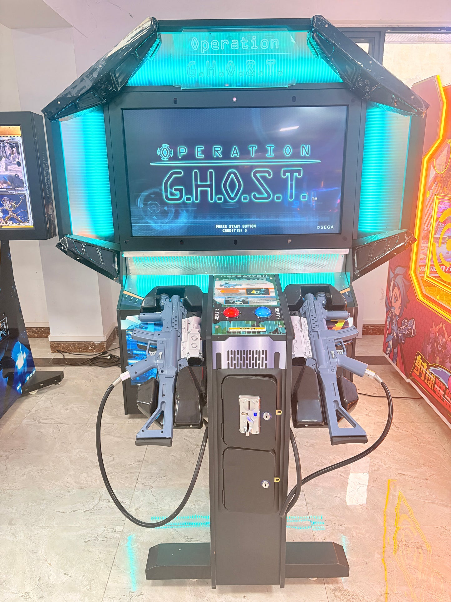 OPERATION GHOST: Phantom SWAT Arcade Shooter - 55" HD Dual Light Guns | Japanese Original Hardware | Tactical Co-op Missions