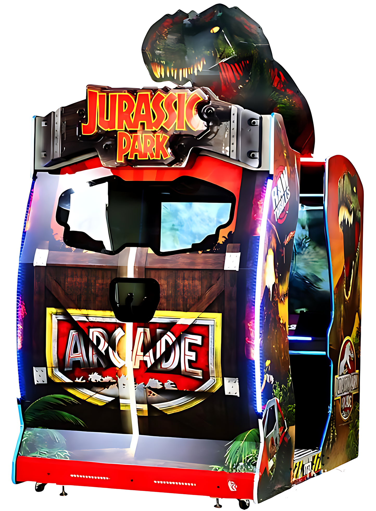Jurassic Park Arcade: Dino Crisis Shooter - 55" HD Dual Guns | Dynamic Force Feedback | Surge-Protected Cabinet