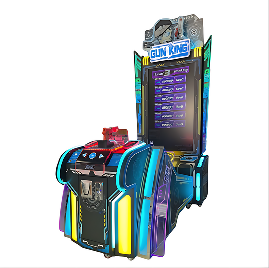 "Gun King Evolution Pro - 50" LCD Coin-Operated Arcade Shooting Machine | Multi-Game Simulator for Amusement Centers, Arcades & Family Entertainment | Wholesale Commercial Shooter Game