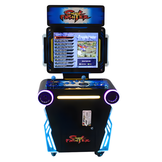 Classic Arcade Fighting Machine - 19" Screen, 33 Retro Games, Heavy-Duty Metal Cabinet (30kg) | Dual-Player | Plug & Play