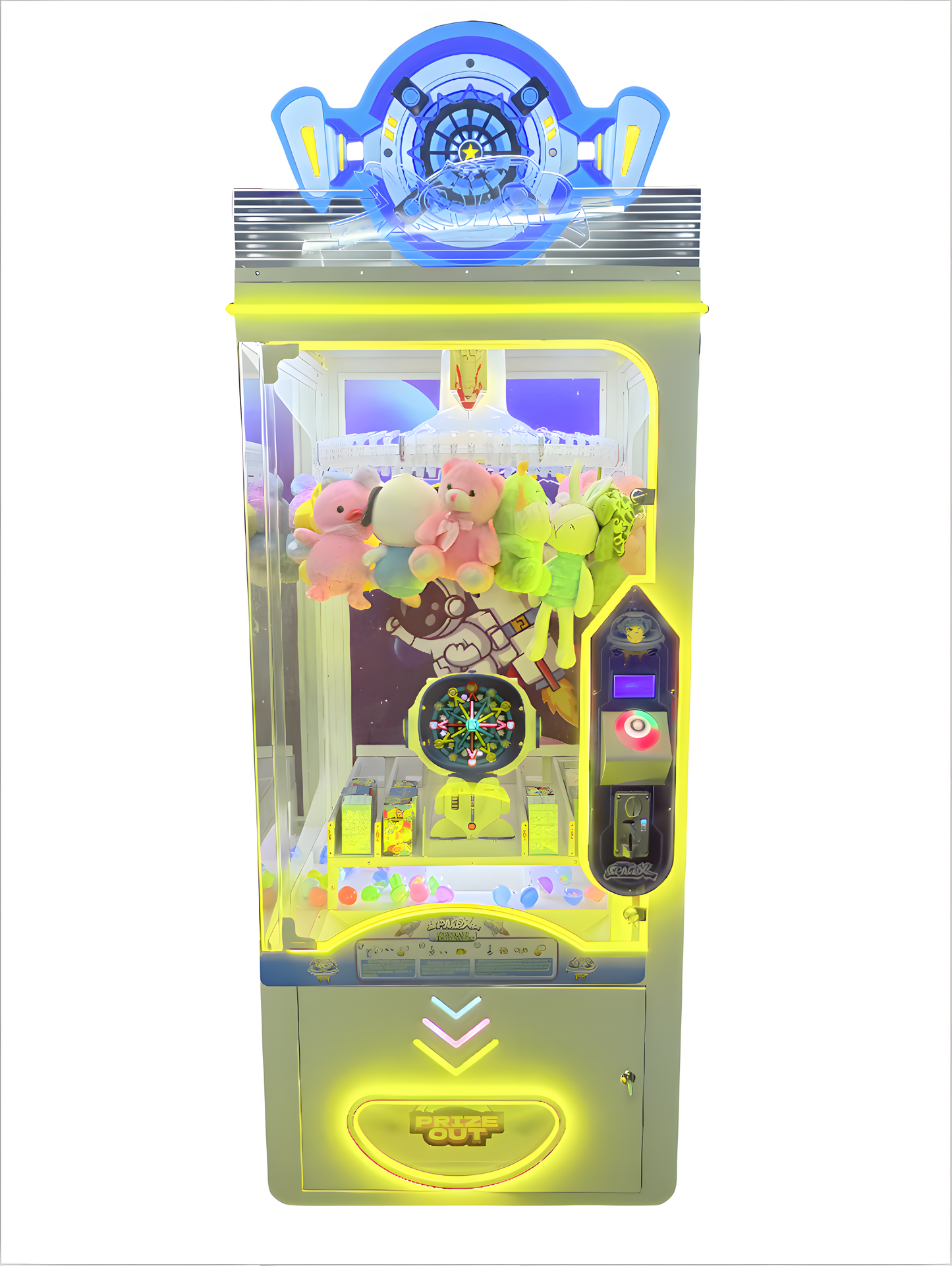 Triple Play Claw Arcade: Skill + Luck Game with 64 Prizes, Mini Eggs & 4 Themed Blind Boxes