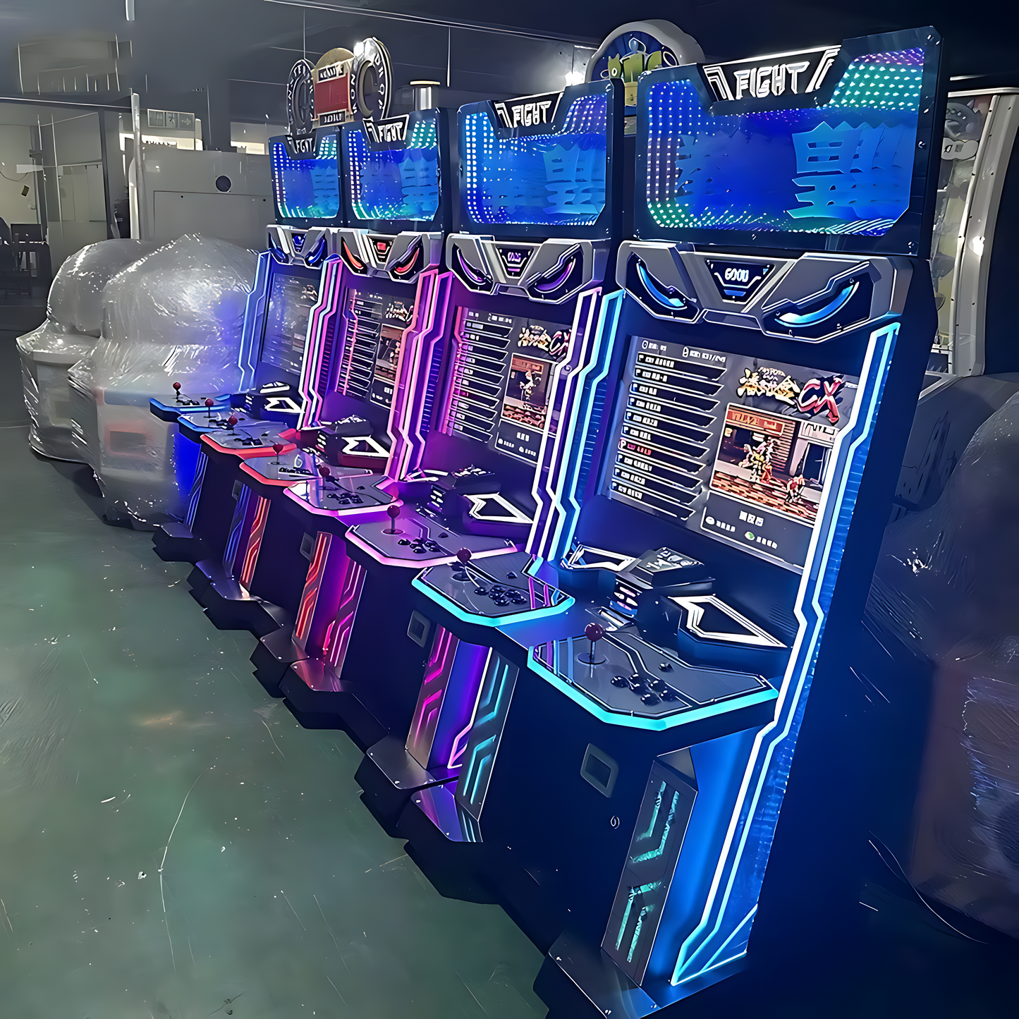 Luxury 2-Player Arcade Fighting Machine - 32" HD Screen, 2000+ Games, Dual-Color Design | Custom Payment Solutions