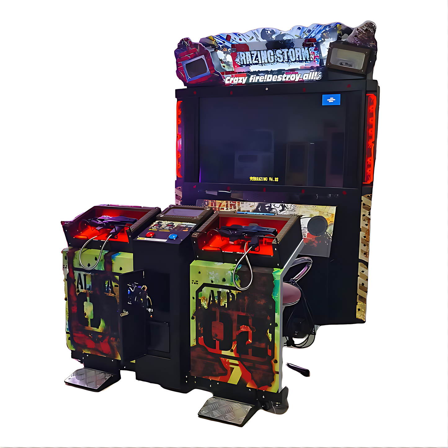 Razing Storm: Complete Destruction Arcade Machine – 55" LCD with Original Japanese PS3 Console | 2P Co-Op/VS Mode | Intense Shooting Game for Arcades & Entertainment Centers
