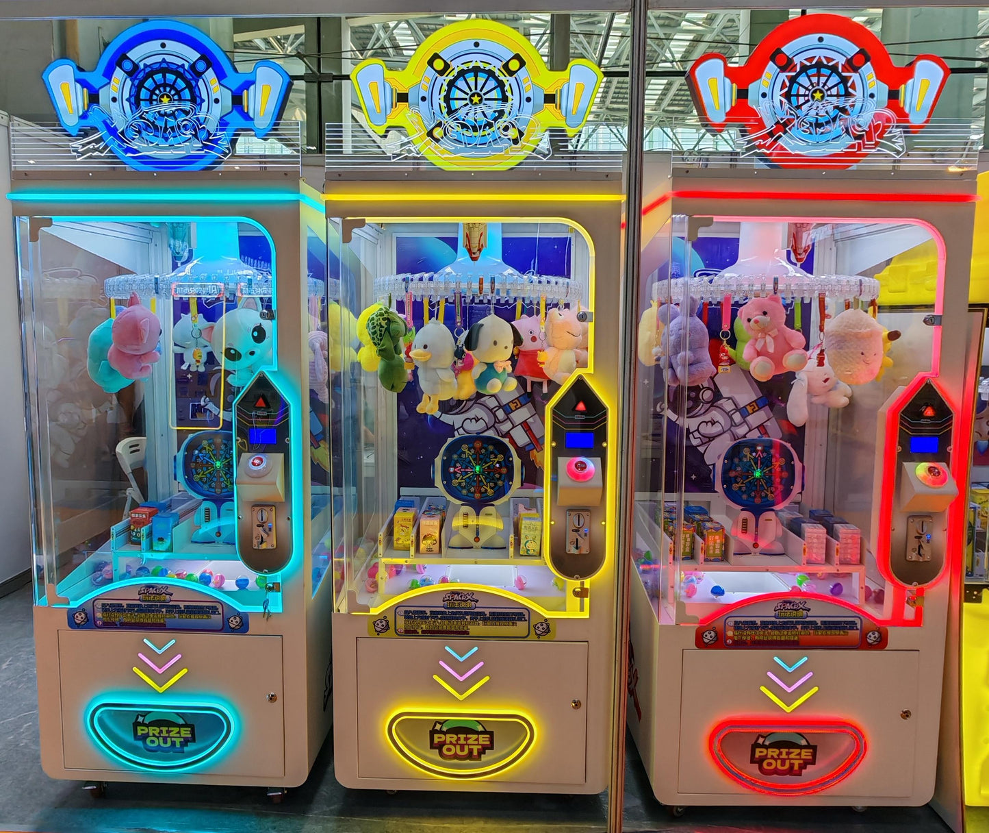 Triple Play Claw Arcade: Skill + Luck Game with 64 Prizes, Mini Eggs & 4 Themed Blind Boxes