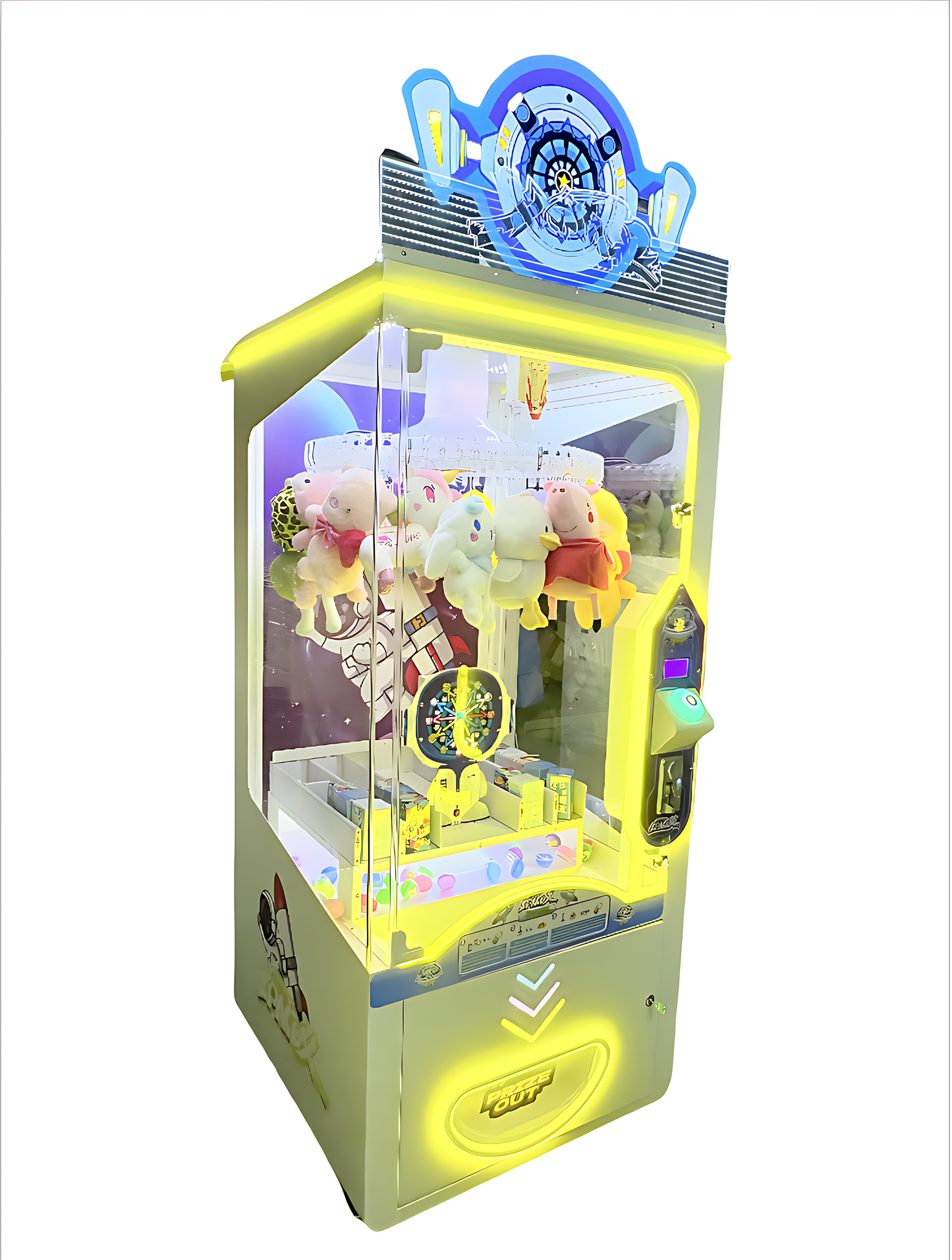 Triple Play Claw Arcade: Skill + Luck Game with 64 Prizes, Mini Eggs & 4 Themed Blind Boxes